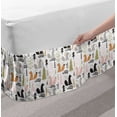 thumbnail image 2 of Doodle Bed Skirt, Squirrel Trees Log Chestnut Pine Forest Woodland Branches Leaves Herbs Cartoon, Elastic Bedskirt Dust Ruffle Wrap Around for Bedding Decor, 4 Sizes, Multicolor, by Ambesonne, 2 of 2