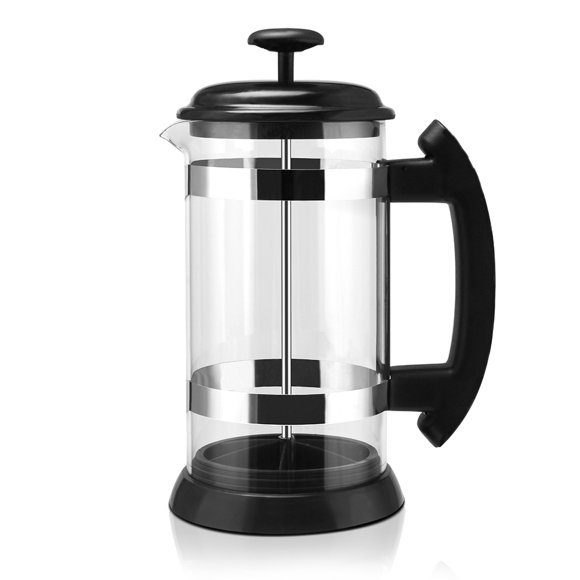 i cafilas 1000 ml Cafetière à Pression en Acier Inoxydable Cafetière Tasse à Café en Verre Borosilicaté Cafetière Filtre à Thé Théière Thé Parfumé Tisane Presse à Pression Française
