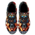 thumbnail image 2 of Funny German Shepherd Dog American flag Shoes Sneakers Black Size 3.5, 2 of 7