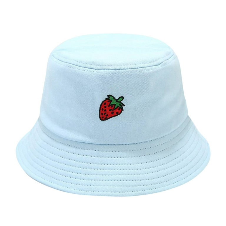 Unisex Adult Women Men Strawberry Print Fisherman Hat Sunscreen Outdoors  Cap Summer Hats for Men Bucket Mens Bucket Sun Hat Men's Bucket Hats for  Sun