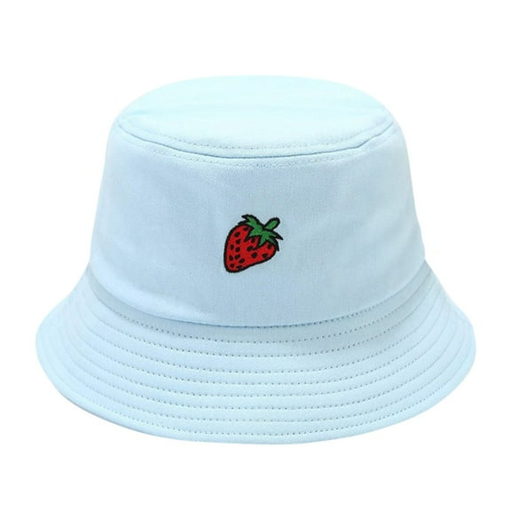 Fimkaul Summer Womens Bucket Hat Men Caps Unisex Print Adult Outdoors Fisherman Strawberry Baseball Sun Hats