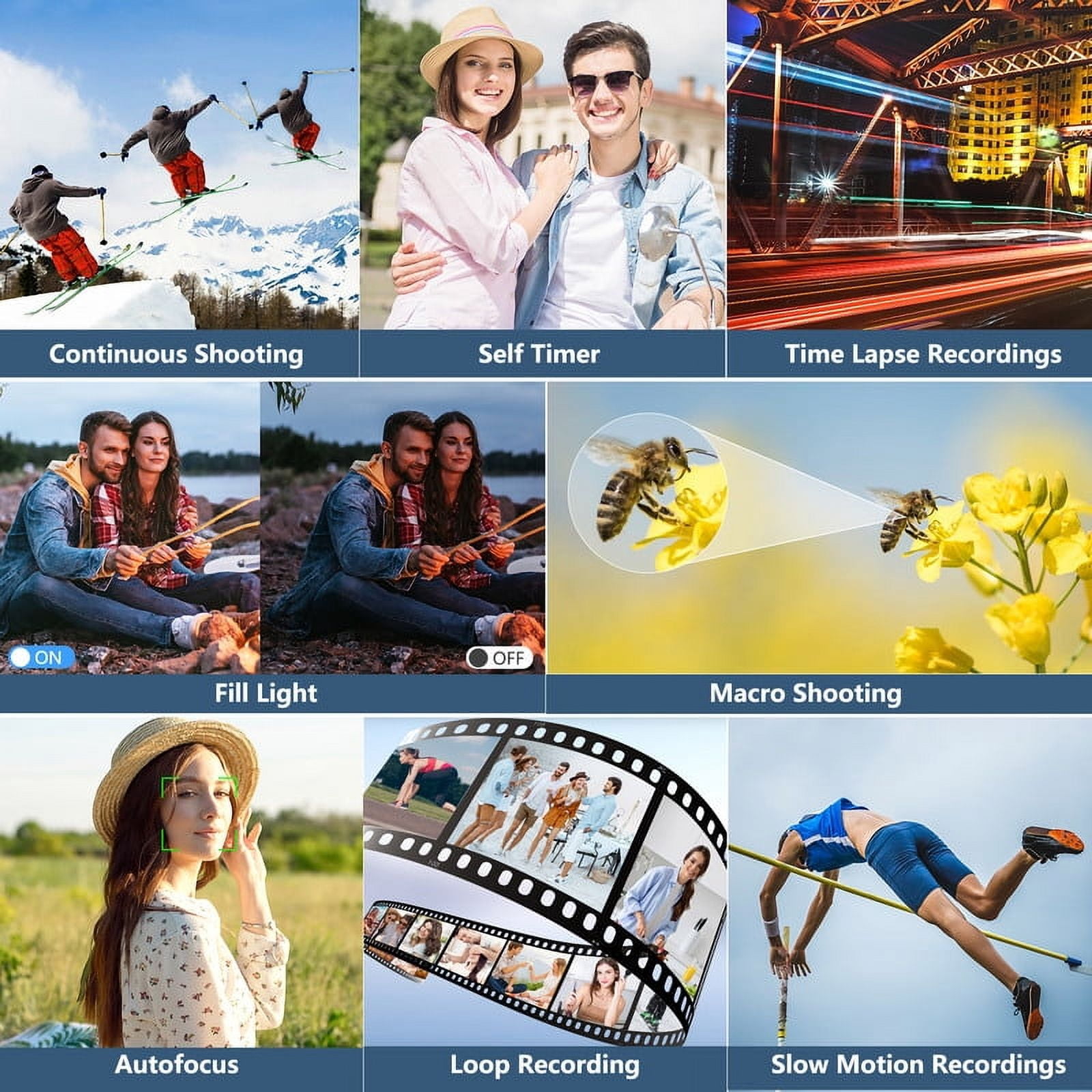 4K compact digital photography camera, 18x digital zoom, vintage vlog video recorder for YouTube, 180° flip screen, WiFi webcam
