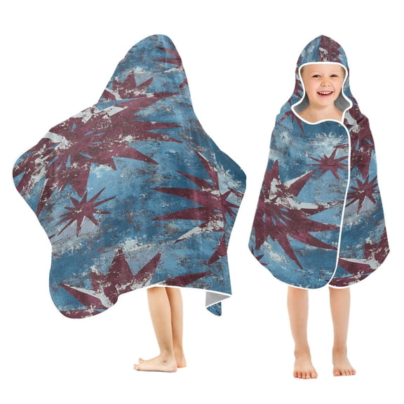 YAZAOO Towels Kids Hooded Beach Towel Red Crystals Pool Bath Towel Soft