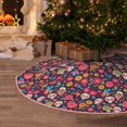 thumbnail image 5 of Bingfone Christmas Tree Skirt Mat Christmas Decoration Interior 36" -Apricot color Skull flower, 5 of 6
