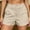 Beige, variant on Women's Solid Color High Waisted Shorts Casual Straight Leg Summer Shorts with Pockets Blue X-Large