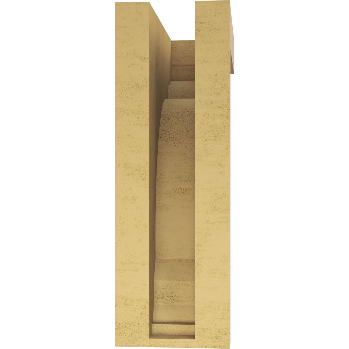 5"W x 10"D x 15"H Classic Warren Rough Cedar Woodgrain TimberThane Corbel, Primed Tan