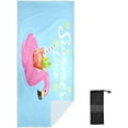 thumbnail image 2 of Dreamtimes Beach Towels Colorful Flamingo Summer Camping Towels Wine Sand Free Beach Towel, 30"x60" Large Beach Towels Quick Dry Bath Travel Towels Pool Yoga Beach Mat for Men Women, 2 of 7