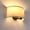 White, variant on Permo Indoor Bedside Hidden Night Wall Lamp Single 2-Lights Vintage Industrial Fixture with Semicircular Fabric Shade for Reading Bedroom Living Room Dining Room Hotel (White)