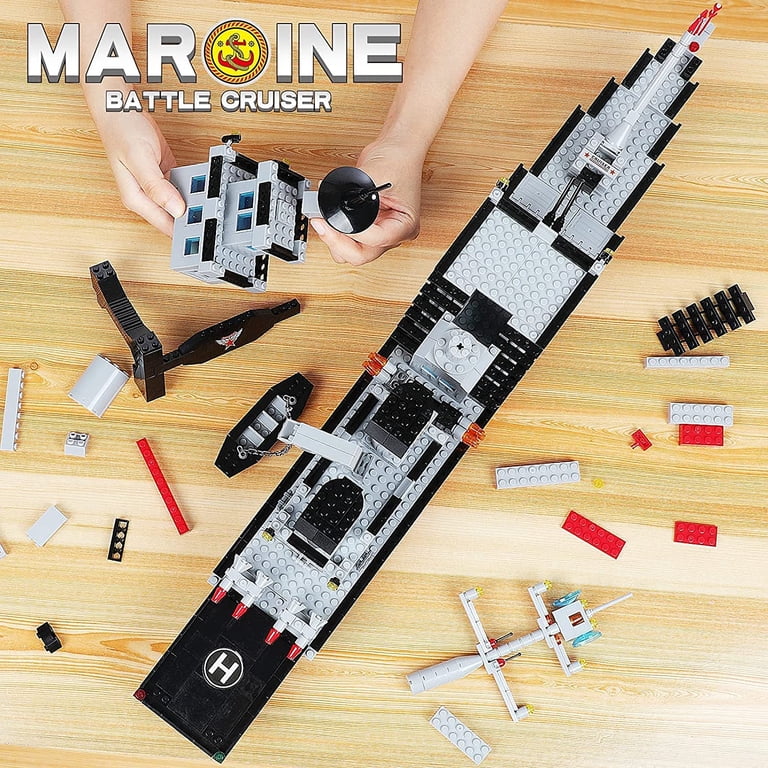 EP EXERCISE N PLAY Large Military Battleship Building Blocks Toy