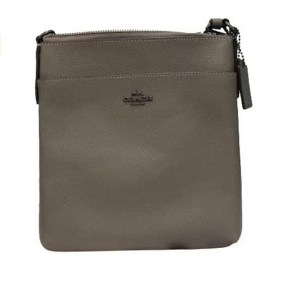 COACH Women's Messenger Crossbody in Crossgrain Leather One Size Grey
