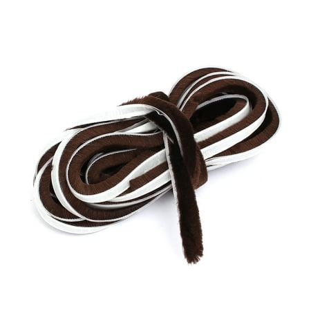 7/20-inch Bottom Width 16.4 Feet Length Self-Adhesive Weather Seal Strip Brown