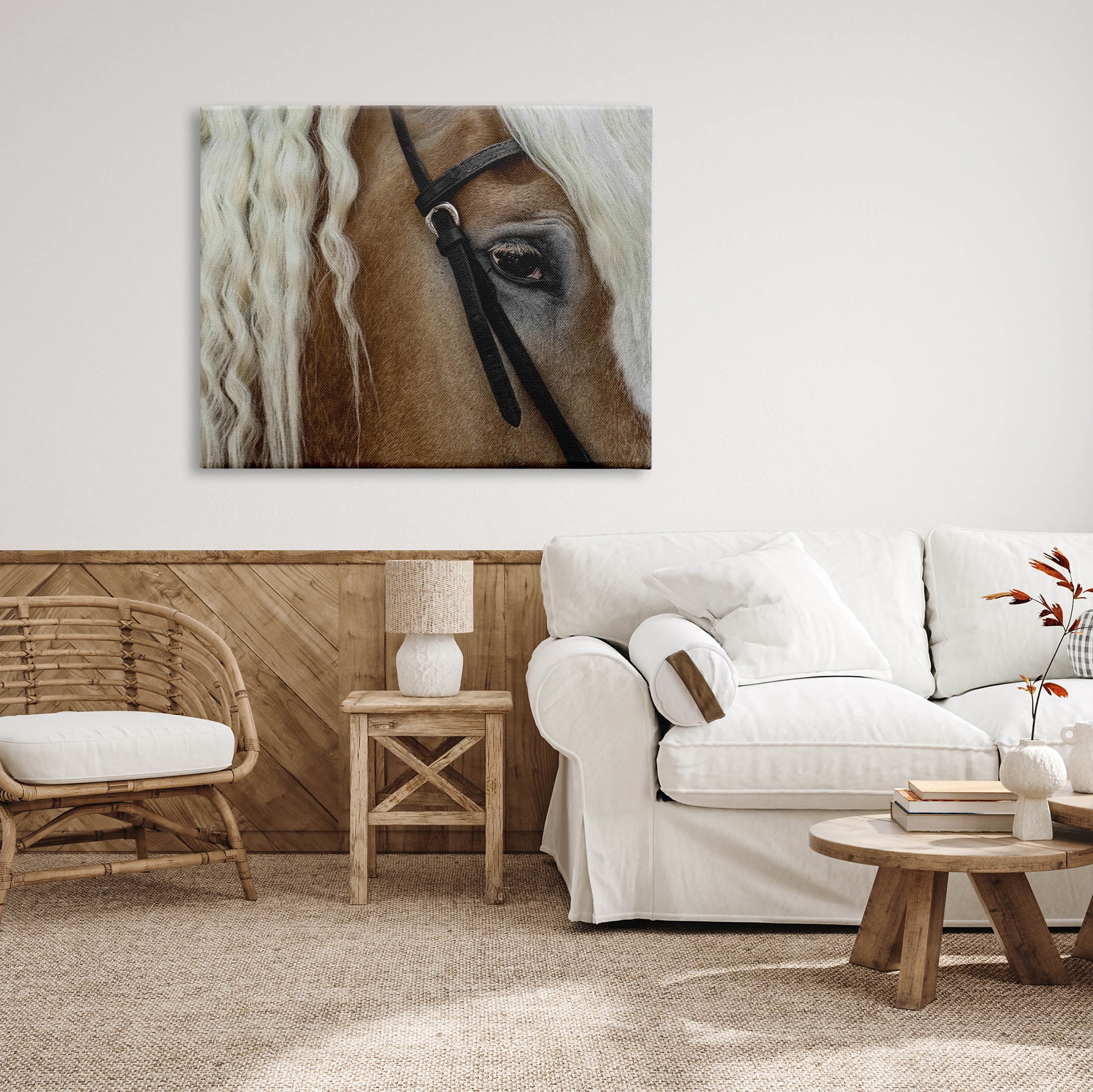 Stupell Industries Blonde Palomino Horse Portrait Photograph Gallery Wrapped Canvas Print Wall Art, Design by David Lorenz