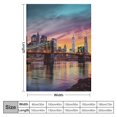 Alepadnf City Skyline Bridge River Super Soft Flannel Throw Blanket All