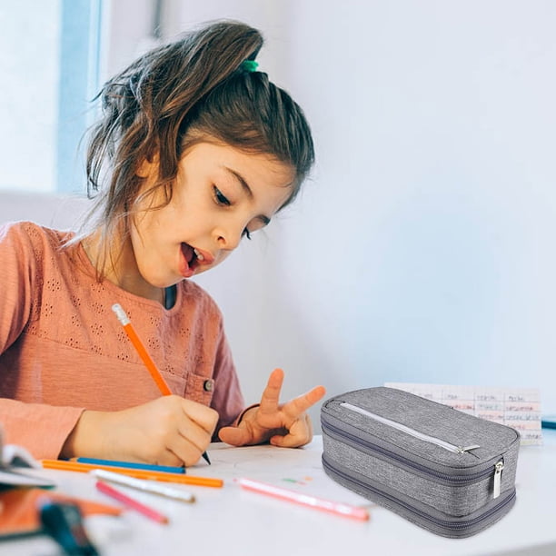 Xihbxyly Estuche de Gran Capacidad, Diseño de Tres Capas, Prácticos Bolsillos de Malla, Bolsa de Almacenamiento Multifuncional, Ideal para Oficina y Escuela, Regalo Ideal para Estudiantes, Tamaño 8.3