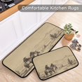 thumbnail image 5 of 2-Piece Kitchen Mat Set Non Slip Washable Floor Mats Decorative Rugs for Kitchen Sink Laundry Horseback in The Desert Illustration, 5 of 7