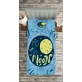 thumbnail image 3 of Ambesonne I Love You Quilted Bedspread Set 2 Pcs, Astronomy Space Map, Twin Size, Night Blue Yellow, 3 of 3