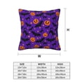 thumbnail image 3 of Halloween Throw Pillow Covers, halloween pumpkins bat design Halloween Decorations Square Pillow Cases with Invisible Zipper for Bed Couch Sofa, Farmhouse Halloween Decor-2 Pack 18x18, 3 of 6