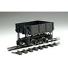 Bachmann - 1:20.3 Ore Car w/Metal Wheels -- Wood Side-Dump (Black) - G
