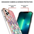 thumbnail image 2 of Nalacover for iPhone 14 Pro Max Slim Case, Fish Scale Marble Pattern Soft TPU Shockproof Lens Protection Cover for Women Girls, Compatible with MagSafe Wireless Charging Case,Colorful Scales, 2 of 5