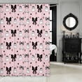 thumbnail image 2 of Erosebridal Spooky Bows Shower Curtain 72Wx72L,Cute Halloween Bathroom Curtain,Pink, 2 of 6
