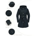 thumbnail image 4 of Women's Lightweight Rain Jacket With Adjustable Hood And Belt For Wet Weather Protection, 4 of 9