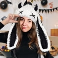 thumbnail image 4 of Stretchy Devil Horn Winter Hat Soft Cosplay Headwear for Daily Wear Halloween Festivals Adults Girls, 4 of 8