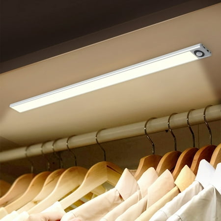 

USB Rechargeable Motion Sensor LED Light Bar with Magnetic Installation for Cabinets Wardrobes and Hallways