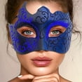 thumbnail image 3 of Men's Half - Face Masquerade Mask With Glitter And Hand - Painted Design - Perfect For Party, Bar, Events, 3 of 5