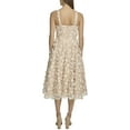 thumbnail image 2 of Eliza J womens  3D Floating Flowers Mesh Midi Dress, 2, Gold, 2 of 3