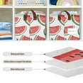 thumbnail image 4 of Yayeee Foldable Storage Basket for Shelves with Handles Set of 2 Waterproof Cloth Bins, Cute Watermelon, 4 of 7
