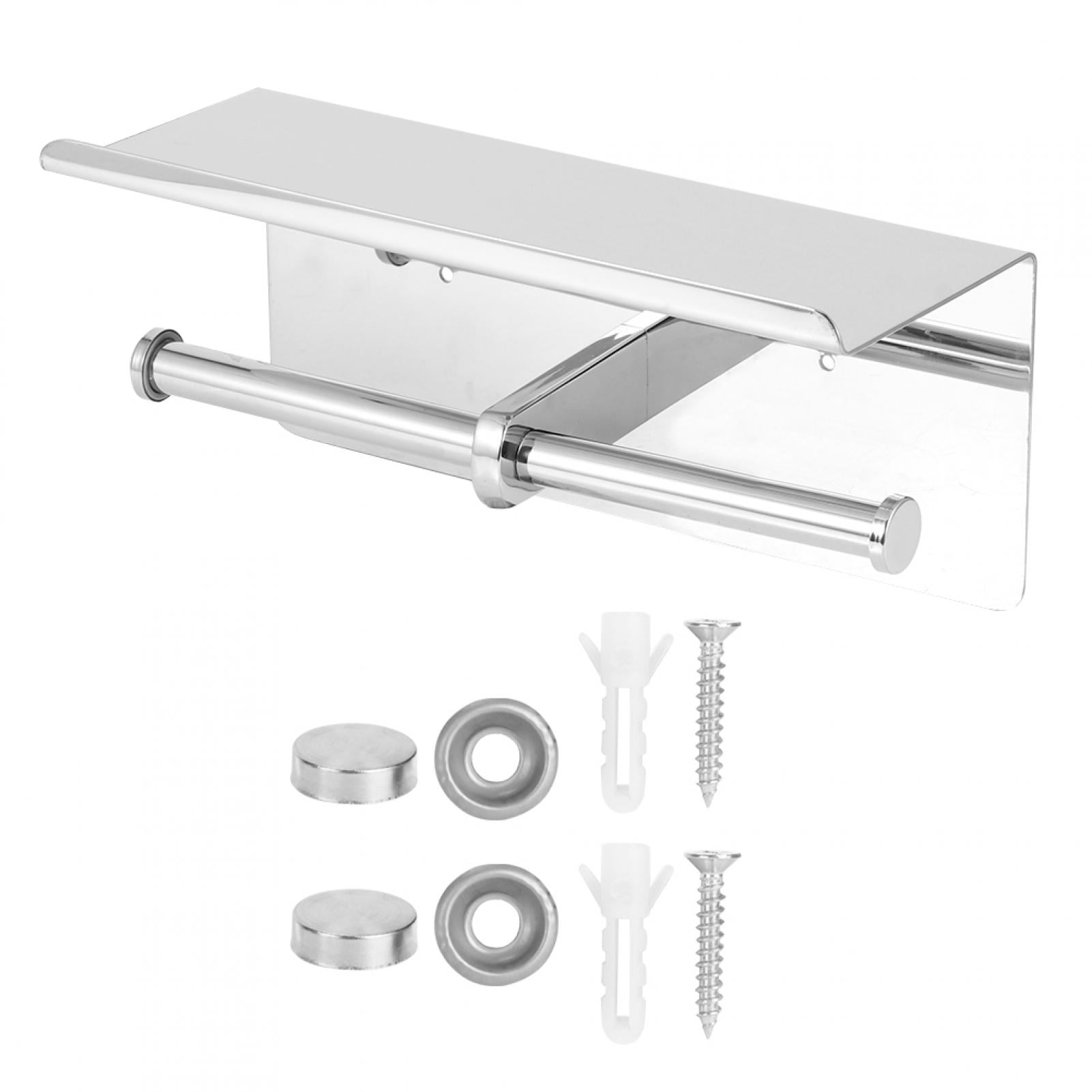 ESTINK Bathroom Supplies,Stainless Steel Dual Rack Roll Paper Holder