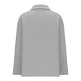 thumbnail image 6 of Lovskoo Women's Fleece Sweatshirt Button Front Long Sleeve Solid Color Stand Collar Zipper Faux Shearling Pullover Tops Sweatshirt Gray, 6 of 9