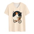 thumbnail image 5 of Women's T Shirt Short Sleeve Top Daily Tunic Blouse Gift Tops Tunic Blouse Graphic Blouse Casual Basic Tee, 5 of 5