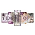 thumbnail image 2 of Cuadros Decorativos 11CT punto de cruz completo hogar dulce hogar estampado DIY 5 paneles bordado Kits Sywqhk Nuevos Originales, 2 of 9