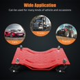 thumbnail image 3 of Kicctian 6000Lbs Capacity Car Wheel Dollies Set of 4, Industrial Vehicle Dollies with Brakes, Upgraded Material Handling for Cars, Trucks, Trailers, Motorcycles, Boats, Red, 3 of 7
