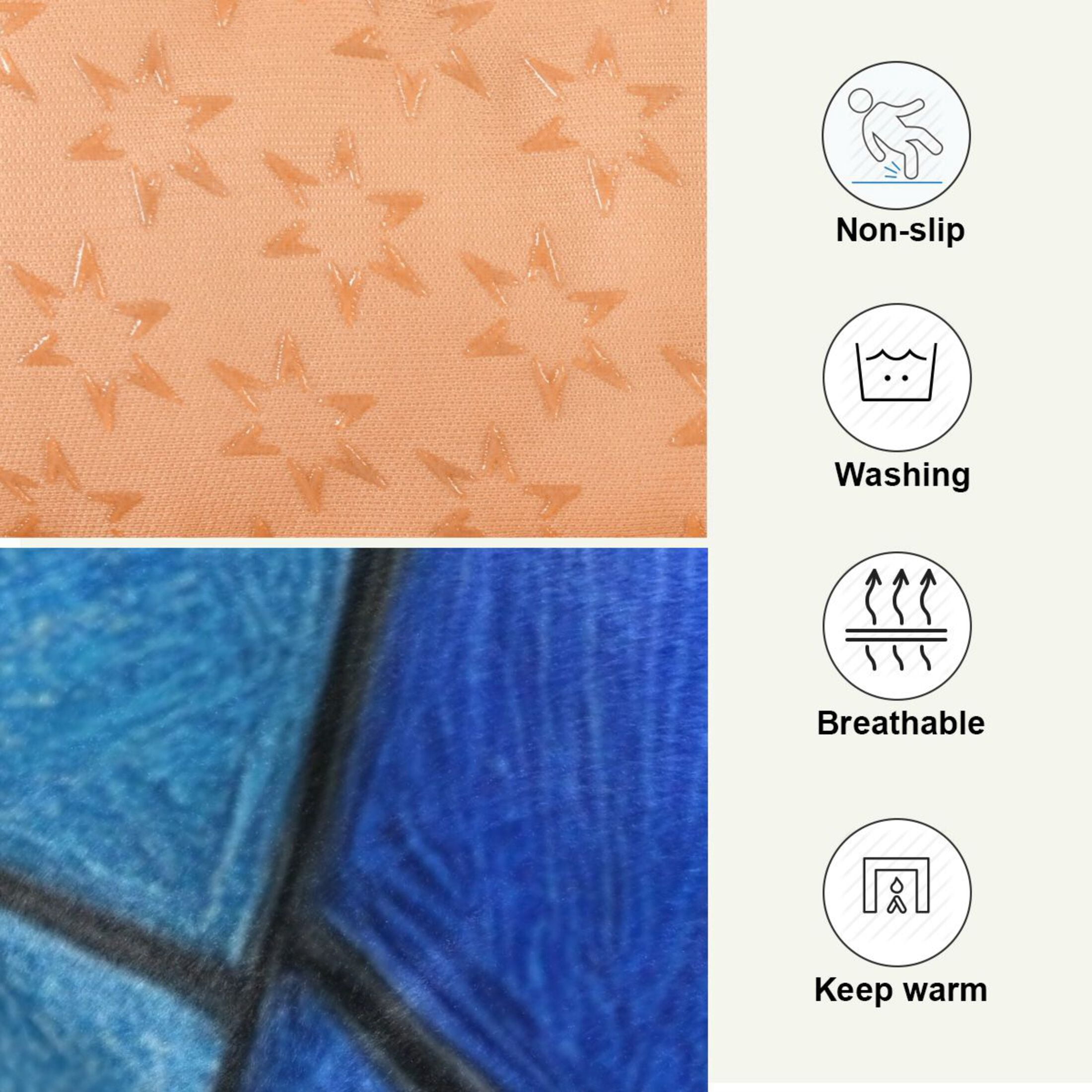 Qxltty Blue Irregular Glass Ped Pad Wear-resistant and Hard to Bite Through Sleeping Pad for Small Medium Large Dogs Winter Pet Bed 36×24in