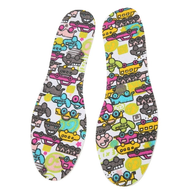 Children Shoe Sole Inserts, Latex Shoe Insoles Breathable Non-slip For Sweat Absorb For Children For Home For Ultralight Cartoon Car