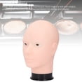 thumbnail image 4 of PVC Male Mannequin Head, Bald Mannequin Head, Reusable Bald Manikin Head with Universal Stand Interface, for Make Up and Lash Extention, Cosmetology Mannequin Doll Face Head, 4 of 7