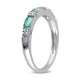 thumbnail image 3 of Gem & Harmony 1/3 Carat (Ctw) Baguette Emerald Band Ring in 10K White Gold for Women, 3 of 7