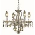 thumbnail image 1 of Elegant Lighting Rococo 15" 4 Light Royal Crystal Chandelier in Golden, 1 of 4