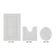 thumbnail image 2 of Better Trends 3 Piece Bath Rugs Set 100% Cotton U-Shape Toilet Mat Soft, Water Absorbent Reversible Machine Washable for Bathroom Decor Toilet Base (Lid 18x20 | 20x20 | 21x34) White Lux Collection, 2 of 4