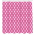 thumbnail image 3 of Ambesonne Pink Polka Dots Shower Curtain, Ordered Arrangement, 69"Wx84"L, Pink and White, 3 of 3