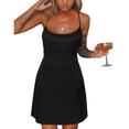 thumbnail image 3 of DPTALR Robe Moulante d'Intérieur Fine pour Femmes, Décontractée, Unie, avec Bretelles, 3 of 8