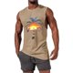 thumbnail image 1 of Camiseta sin mangas de cuello redondo para hombre, informal, a la moda, con estampado, deportiva, de poliéster, 1 of 5