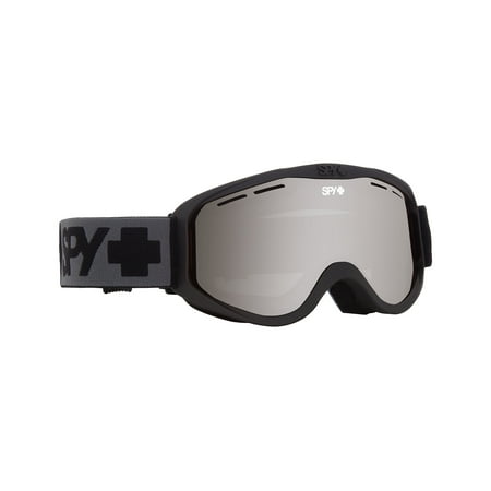 SPY Optic Cadet Snow Goggles | Small - Youth Sized Ski, Snowboard or Snowmobile Goggle | Clean Design and All Day Comfort | Scoop Vent Tech Matte Black Frame/Silver Lens