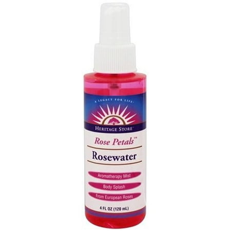 Rosewater Atomizer - Flower Water Atomizer Mist Sprayer Rose Petals Rosewater - 4 fl. oz. by Heritage (pack of 2)