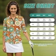 thumbnail image 7 of Uorisanigo Hippie Flower Athletic Polo Workout Tops for Women Casual Versatile Women's Dry-Fit Golf Polo Shirts Fashion 3/4 Roll Sleeve Zip Up Collar Outing Wear for Workout Sports, 7 of 7