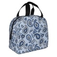 thumbnail image 2 of Vsdgher Blue Paisley Pattern Vintage Lunch Bag, Lunch Box for Women Adult Men, Lunch Tote Insulated Cooler Lunch Container for Work/Office/Picnic/Travel, 2 of 8