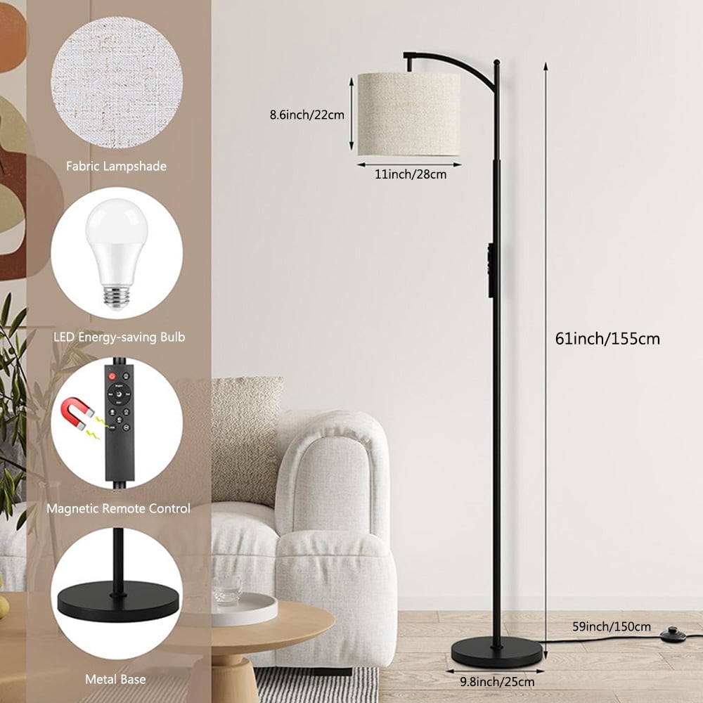 SERBASIC Floor Lamp for Living Room, Tall Standing Floor lamp with Remote Control works with Alexa and Google Assistant WiFi App, Heavy Duty Stepless Dimmable Floor Reading Lamp