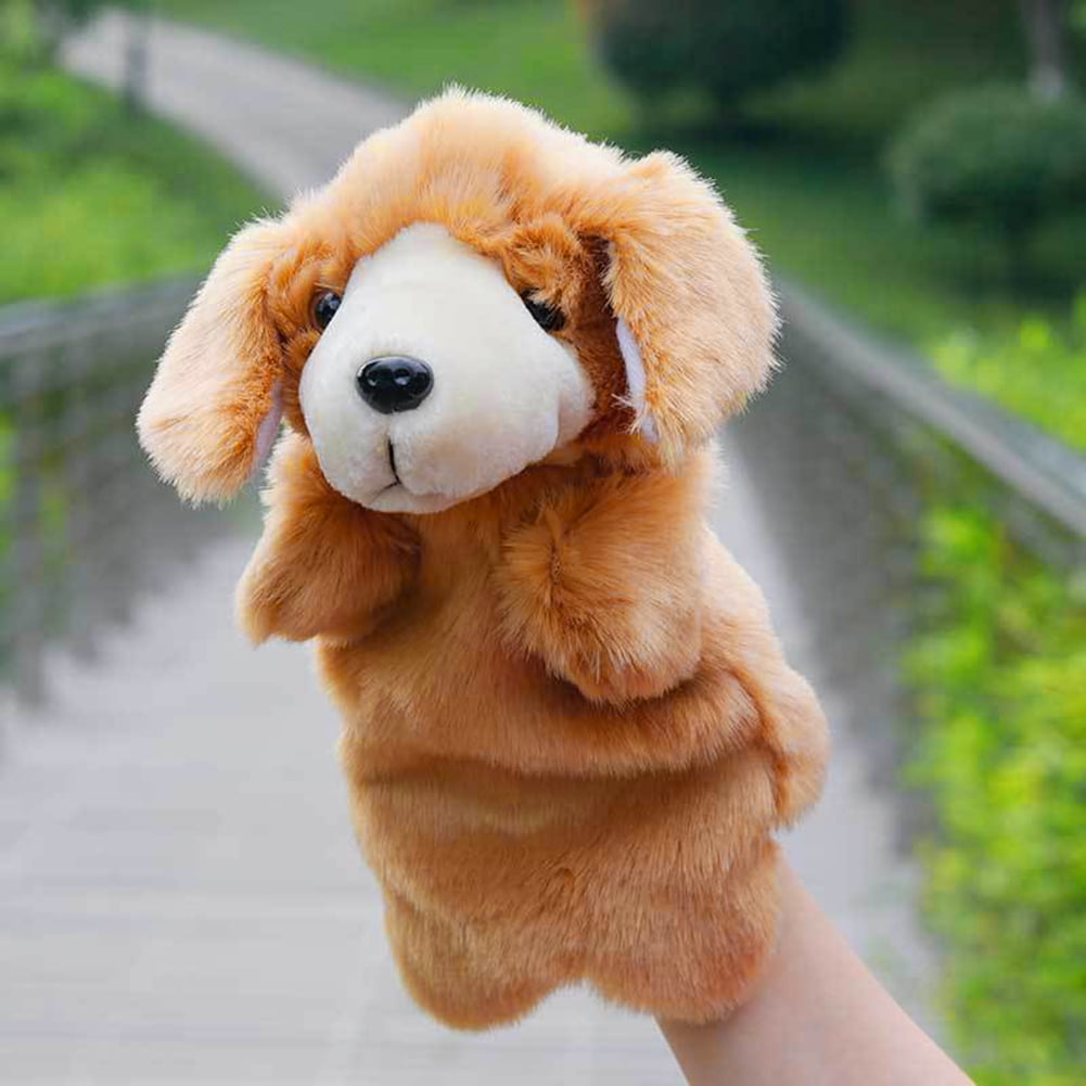 SPRING PARK Cute Dog Puppy Animal Plush Hand Puppet Doll Pretend Play